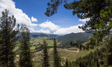 Die Landschaft in Cajamarca