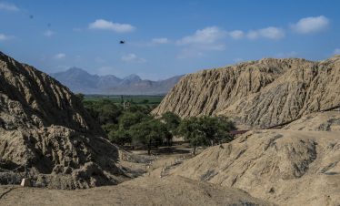 Pyramiden im archäologischen Komplex Huaca Rajada