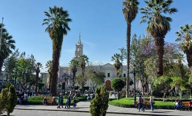 Die Plaza de Armas in Arequipa