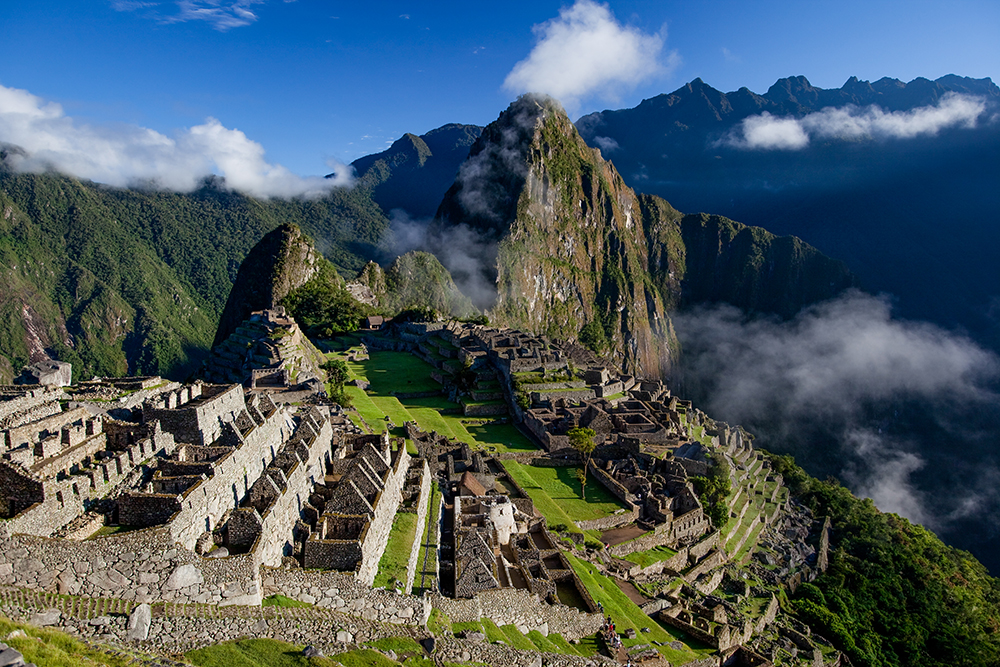 Blick über Machu Picchu mit dem Huayna Picchu