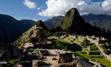 Blick über Machu Picchu mit dem Huayna Picchu